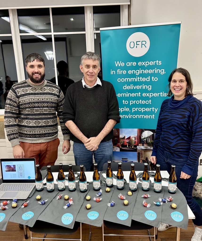 Kate with her colleagues at a networking event